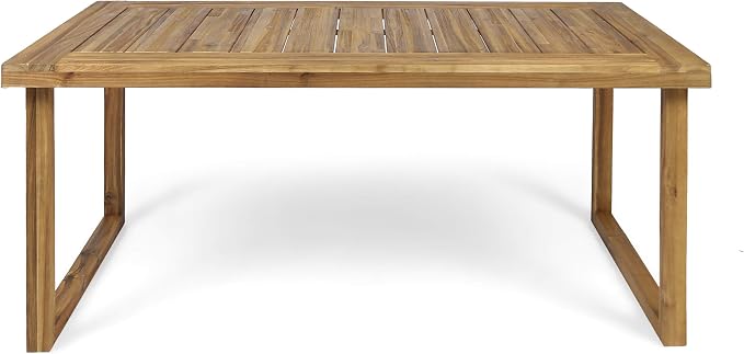 Christopher Knight Home Ann Outdoor 69" Acacia Wood Dining Table, Sandblast Natural Finish