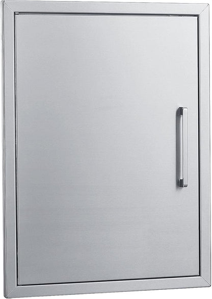BBQ Access Door Stainless Steel,18" W by 24" H Vertical Single Door Reversible Open Left or Right,Flush Mount for Outdoor Kitchen