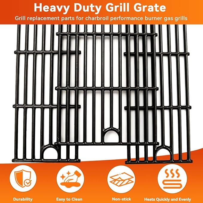 17" Grill Grate for Charbroil Performance 4 Burner 463352521 463354021 463365021 463365522 463366022, Cooking Grates Grill Replacement Parts for Char-Broil G426-0004-W1 G426-0005-W1