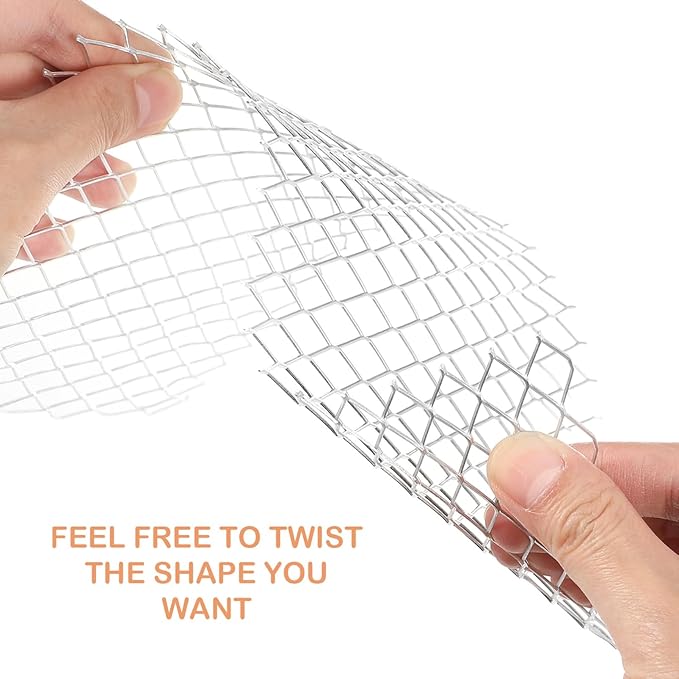 HANABASS 30pcs Aluminum Mesh Grilling Mats for BBQ Non-Stick Barbecue Accessories Cuttable for Easy Use Gas and Electric Grills for Cooking Meat Vegetables