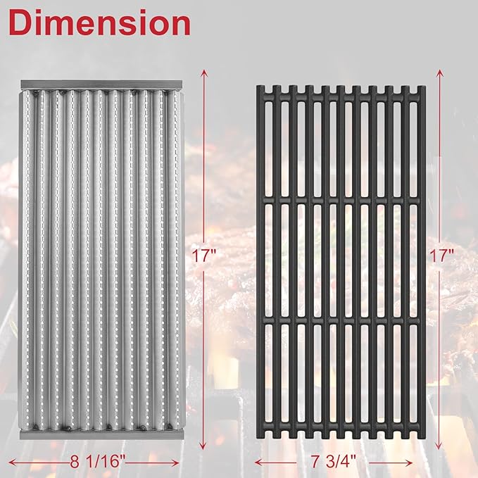 Grill Emitter Plates for Charbroil TRU-Infrared 463355220 463242516 463243016 463367016 463246018 463346017 Gas Grill, 17" Emitter Grates Replacement for Charbroil G466-2400-W1