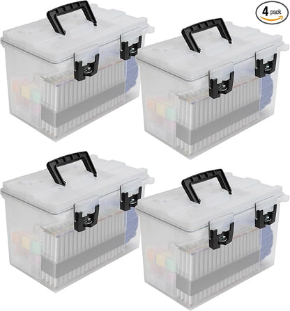 Sheffield XL Ammo Box Made in USA, Stackable Lockable Ammo Storage Box | 4 Pack Lockable Storage Box, Water and Dust Resistant Dry Box, Secures Hunting Gear, Gun Accessories, Supplies, and Bullets