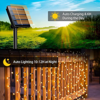 SyouHome Solar String Lights Outdoor, 6 Pack 600 LED Solar Christmas Lights | 236FT, 8 Modes, Auto ON/OFF, Memory Function, Warm White Waterproof Outdoor Light for Garden, Patio, Xmas, Balcony, Wedding