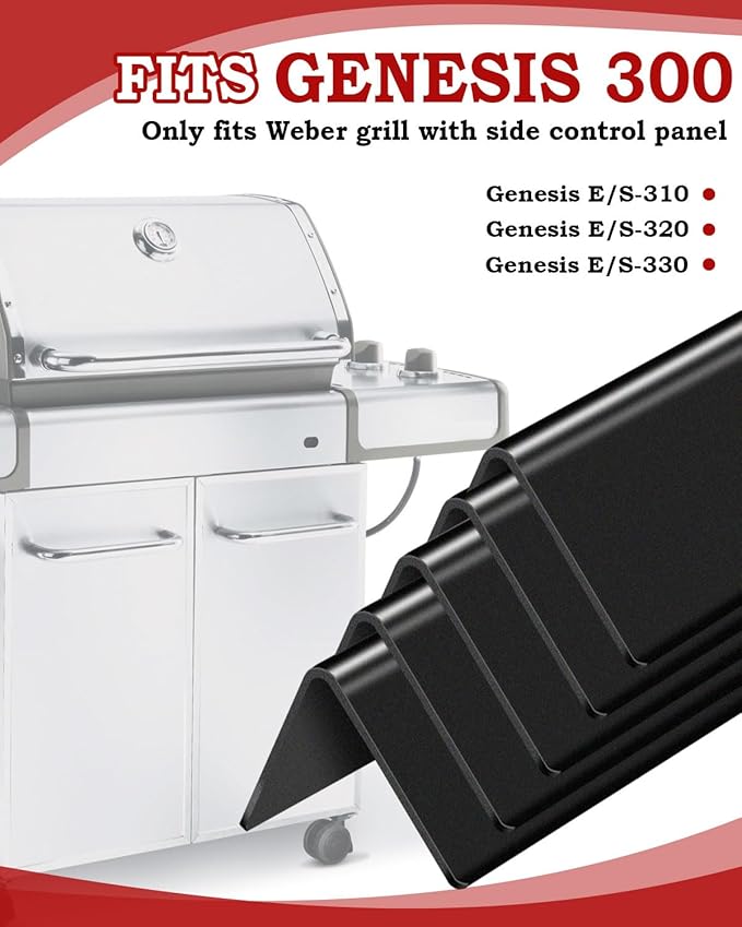 7540 Flavorizer Bars 24.5" for Weber Grill Accessories Genesis 300 Series, Genesis E310 E320 S310 Grill with Side Control, Genesis EP310 Heat Plates Replacement for Weber Grill Parts 7539