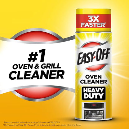 Easy Off Heavy Duty Oven Cleaner, Destroys Tough Burnt on Food and Grease, Fresh Scent, 14.5 oz Can