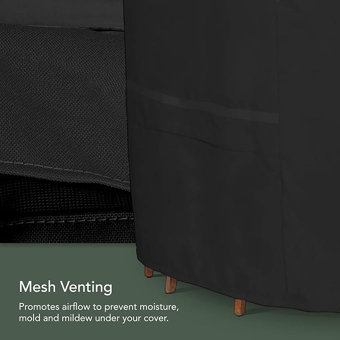 Covermates Prestige Island Grill Cover - Heavy-Duty All-Weather Outdoor BBQ Cover with Mesh Vents, Water-Resistant 900D Polyester Protection for Large Island Grills, 110 Inch, Black