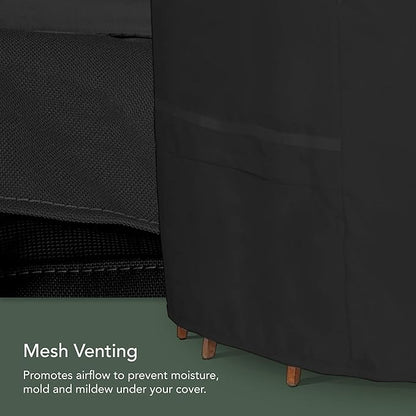 Covermates Prestige Island Grill Cover - Heavy-Duty All-Weather Outdoor BBQ Cover with Mesh Vents, Water-Resistant 900D Polyester Protection for Large Island Grills, 74 Inch, Black