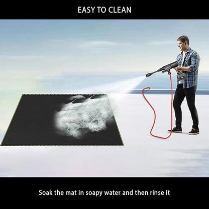 80x48 Inch Large Under Grill Mat for Outdoor Grill Deck Patio Protector, Silicone Fireproof Waterproof Oil-proof BBQ Floor Matt Pad