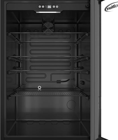 KoolMore 20 Inch Beverage Refrigerator, 4.5 Cu. Ft. Fridge Cooler, 120 Can Glass Door Drink Fridge for Dorm, Bedroom, Office, Bar, Retail Display, ETL Listed