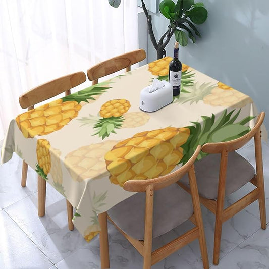 Rectangle Table Cloth,Pineapple Seamless Pattern Tablecloths Stain Resistance Water Repellent Washable Table Cover Decor for Home Kitchen Dining Party Patio Indoor and Outdoor 60"x 84"