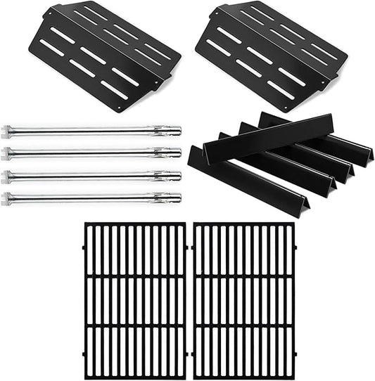 Genesis E-330 with Sear Burner Grill Grates Flavorizer Bars Burners Grill Parts for Weber Genesis 4 Burner with Sear Grill Replacement Parts Genesis 330 S-330 E-310 S-310 E-320 7524 Grates