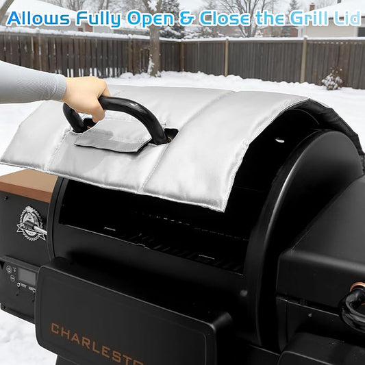Charleston Grill Cover Insulated Blanket for Pit Boss 1020 Combo PB1020NX Smoker Insulation Pitboss Thermal Replacement Parts Insulator Wood Pellet Grills BBQ Winter Accessory