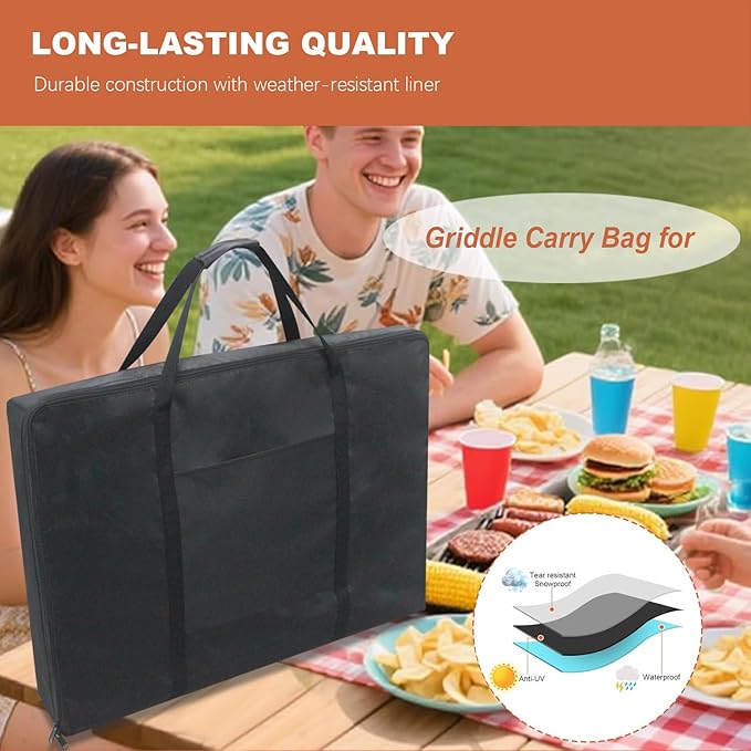 Large Griddle Carry Bag fit for Camp Chef SG90, CGG24B, FG26-28''L×21''W ×3''H storge bag for Outdoor, BBQ Accessories