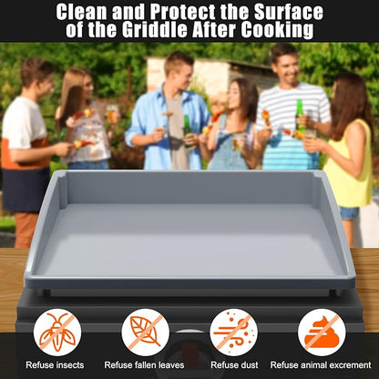 Silicone Griddle Mat Cover for Blackstone - 17 Inch True All-Encompassing Coverage Heavy Duty Food Grade Grill Buddy Mat, All Season Cooking Surface Protective Cover