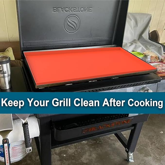 28" Silicone Mat for Blackstone Griddle Top, 100% Silicone Protective Mat Cover for Blackstone Grill