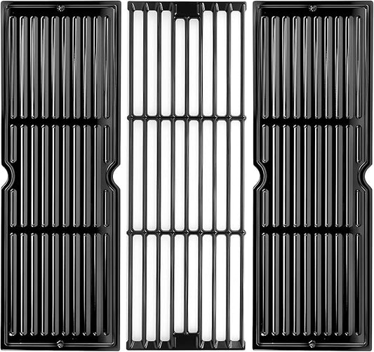 Hisencn Porcelain Cast Iron Grill Grates & Griddle Plate for Char-Griller Grills, Replacement Parts for Chargriller Grill, Even Heat Retention, Prevent Food Falling, Fits Models 5050, 5650, 4000, 3000