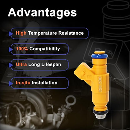 HiSport Fuel Injectors 0280155900 6PCS Replacement For Explorer Mercury Mountaineer 4.0L 1999 2000 2001