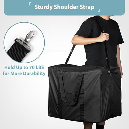 SHINESTAR Griddle Carry Bag for Blackstone 17 Inch & 22 Inch Tabletop Grill with Hood and Stand, Portable Griddle Carry Bag for Travel, Heavy Duty 600D Waterproof Polyester, Black