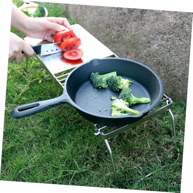 Stainless Steel Outdoor BBQ Grill Rack for Camping Charcoal Grill Tool Folding Design and Easy Setup for Barbecue Parties