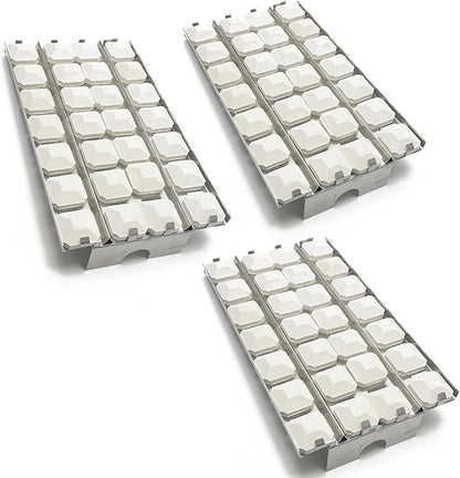 16-7/8" Stainless Steel Heat Plate, Coal Tray Ceramic Coal Ceramic Briquettes Replacement Parts for Lynx 27" 30" 36" 42" 48" 54" CS30, L27, L30, L30PSP, L36, L42, L54, L54PS, LBQ36, LBQ48 Gas grill