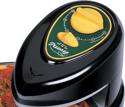 Presto 03434 Pizzaz Plus Rotating Oven - 12-Inch, Countertop Pizza Oven, Nonstick Tray, Top and Bottom Heating Elements, Easy to Clean, Green/Gold