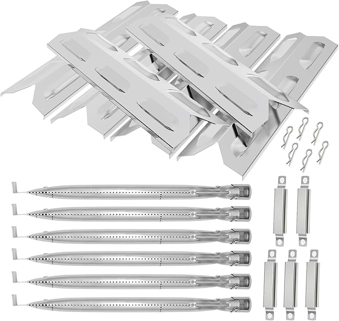 BQMAX Grill Parts for Kenmore 6 Burner Grill Parts 146.23681310, 146.47223610, 146.23766310, Heat Plate Kit for Kenmore Grill Replacement Parts, Parts for Kenmore Grill Burner Replacement