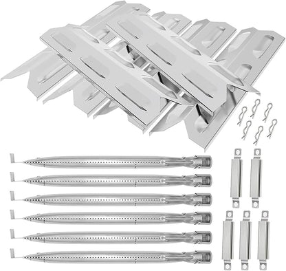BQMAX Grill Parts for Kenmore 6 Burner Grill Parts 146.23681310, 146.47223610, 146.23766310, Heat Plate Kit for Kenmore Grill Replacement Parts, Parts for Kenmore Grill Burner Replacement