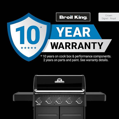 Broil King 866154 Crown 520 Shadow 5-Burner Propane Gas Grill in Black