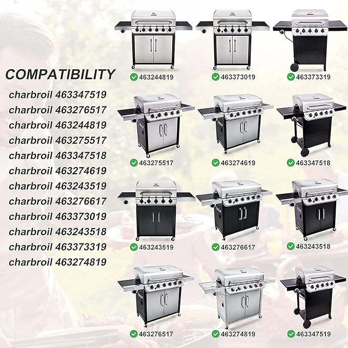 Repair Kit for Charbroil 463347519 463276517 463244819 463347518 463275517 463276617 463243518 463274619 463373019 Grill Replacement Parts