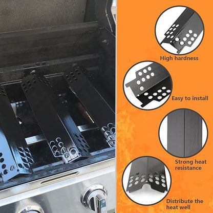 Hisencn Grill Replacement Parts for Charbroil 463436215, 463436214, 463436213, 463439915, 467300115, 463439914, 461372517, G432-Y700-W1, G432-0078-W1, Grill Burner, Heat Plate, Crossover Tube