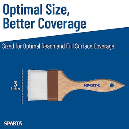 SPARTA Flat Nylon Pastry Brush – 4039900 Pastry Brush for Baking with Hardwood Handle and Nylon Bristles for Kitchens, Restaurants or Catering, 4in