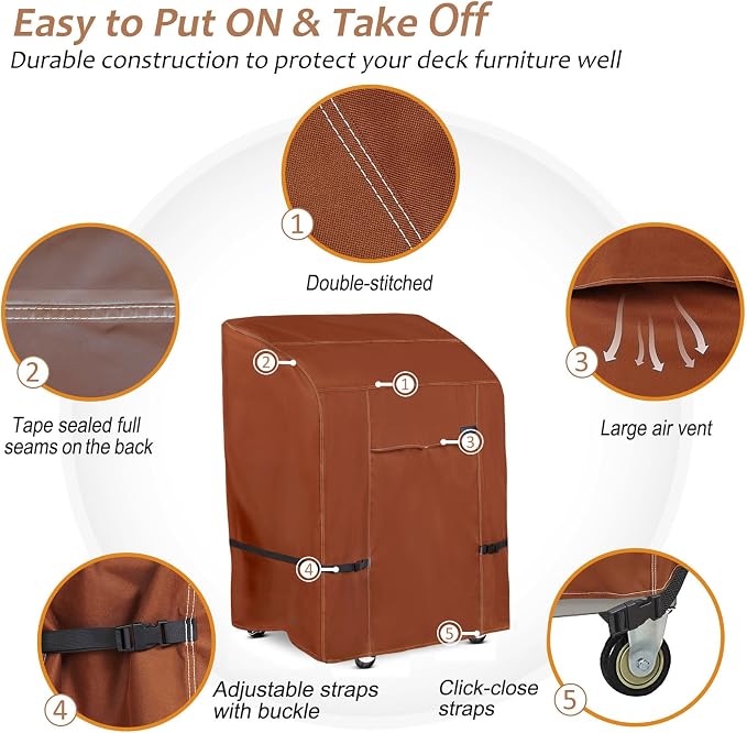 NettyPro Grill Cover for Outdoor Small Grill 32 Inch Waterproof Heavy Duty | 2 Burner Gas BBQ Cover for Outside, UV Protection, Windproof Strap, Air Vent, Fits Weber, Char-Broil, Brinkmann Barbecue