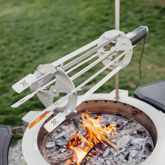 Breeo Rotisserie Skewers - Rotisserie Grill Accessory | For chicken, turkey, BBQ & kabobs, live fire cooking accessories