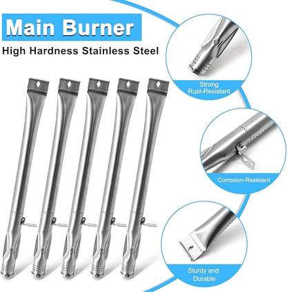 Replacement Parts for Nexgrill 720-0888S, Grease Tray & Flame Tamers & Burners and Igniters Replacement for Nexgrill 5 Burner 720-0888S Gas Grill