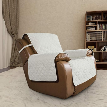 Easy-Going Reversible Couch Cover, Oversized Recliner, Ivory/Ivory | Machine Washable Slipcover For Dogs, Water Resistant Furniture Mat For Living Room, Non-Slip Sofa Cover, Pet Friendly
