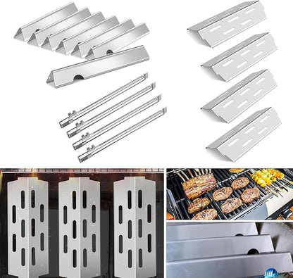 Flavorizer Bars,Heat Deflectors and Grill Burner for Weber Genesis II E-410, S-410, LX E-440, S-440 (304 Stainless Steel, 66030 * 7+ES/410 * 4+66790 * 4)