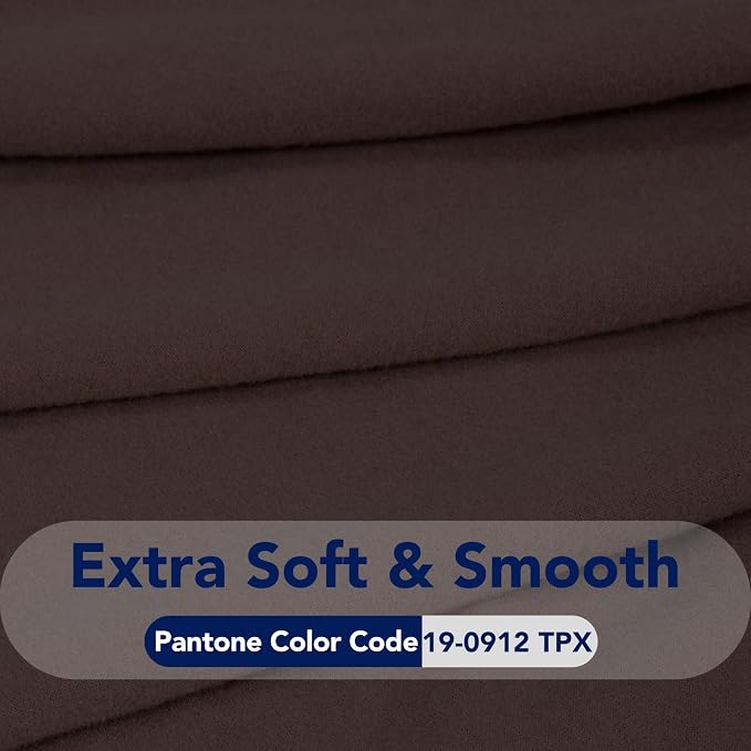 PureFit Stretch Oversized Couch Covers Fleece Sofa Slipcovers Chocolate | 1-Piece Sofa Cover Washable Soft Couch Protector, Couch Slipcover with Non Skid Foam and Elastic Bottom for Kids, Dogs