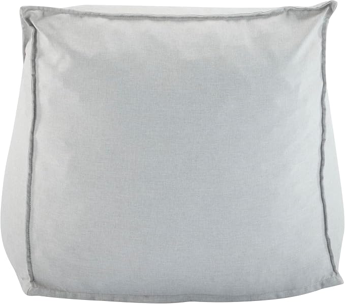 Christopher Knight Home Venny 48" L Outdoor Bean Bag Chair Set of 2, Fabric Bean Bag Chair for Adults and Kids, Indoor/Outdoor Sun Lounger, Patio Lounge Chair Set of 2, Light Gray