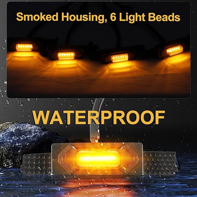 Led Grill Grille Light for 2021 2022 2023 2024 Toyota 4Runner Sr5 Limited TRD-pro Sport Off-Road Front Raptor Lights for Toyota 4Runner Emblems (Amber Lights+Emblems)