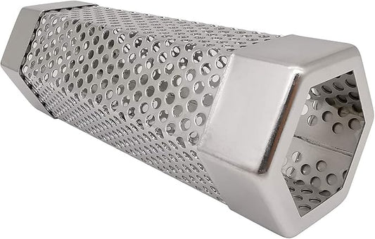 Smoker Smoke Tube Box for Pellets Grill, 304 Stainless Steel BBQ Cold Smoker Generator Tube, 2.5 Hours of Billowing Hot or Cold Smoking - 6" Hexagon - 1Pack