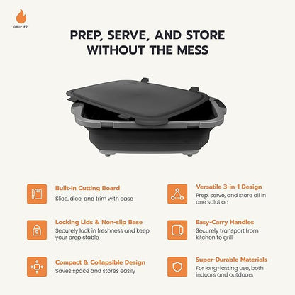 XL Prep Tub & BBQ Blanket Gift Bundle: (2) XL Prep Tubs + (2) Meat Resting Blankets - Ultimate BBQ Gift for Pitmasters, Brisket, Ribs, Pulled Pork & Outdoor Cooking