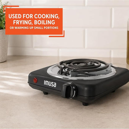 IMUSA Mini Compact 1000W Single Coil Electric Hot Plate Portable Burner