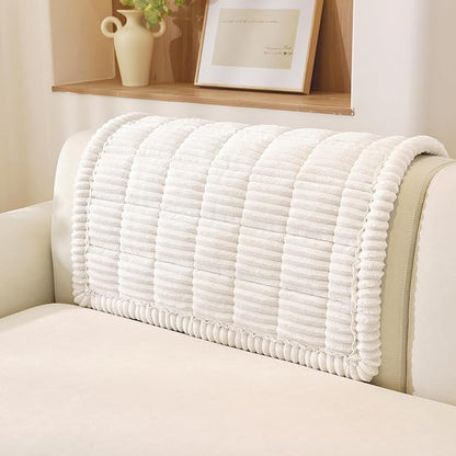 OstepDecor Couch Cover for Dogs, Washable Non Slip Sofa Cover for Pets | Soft Couch Covers for Sofa, Loveseat and Sectional, Furniture Protector Against Pet Hair & Dirt (35.4" x 35.4", White)