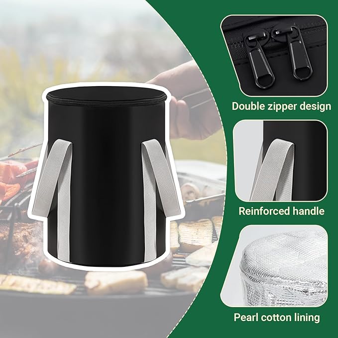 20 lb Wood Pellet Storage Bag, Waterproof Pellet Storage Container for Grill & Smoker, Keep Pellets Dry, Portable Outdoor BBQ Fuel Storage (1 PCS, 20 lbs)
