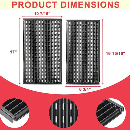 17 inch Infrared Grill Grates for CharBroil G327-1000-W1 G327-1100-W1 Performance Tru Infrared Grill Replacement Parts, Char-broil 463465022 463468021 463468421 463655421 463655621 Grill Parts, 2 PCS