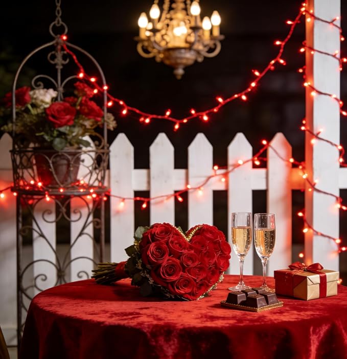 240FT Valentine Lights Outdoor, 750 LED Valentine Decoration Lights with 12 Modes & Timer Memory, Dimmable Plug in Waterproof Xmas Light for Yard Trees Wedding Party Holiday Valentine Decor