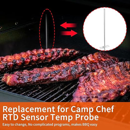 RTD Sensor Probe Replacement for Camp Chef Wood Pellet Grills and Smokers, Internal RTD Temperature Probe Sensor Accessorie, Replace Parts for Camp Chef PG24-44