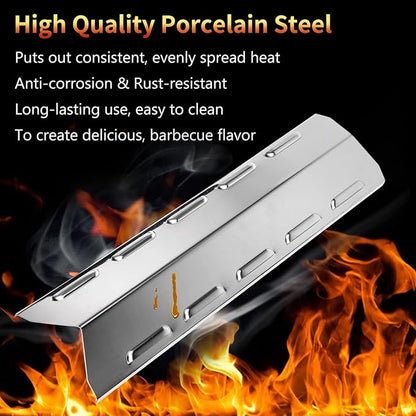 Grill Replacement Parts for Kenmore 146.34611410 146.05349710 146.46372610 146.34461410 146.10016510 146.16197210 146.16198211, Stainless Steel Heat Plate, Grill Burner, Crossover Tube