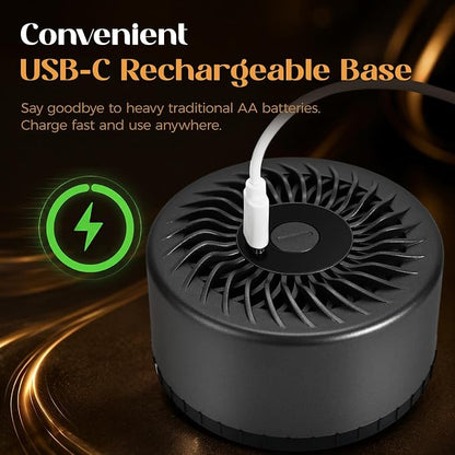 Umimile Electric Cocktail Smoker Kit, USB-C Rechargeable Torch-Free Whiskey Smoker for Cocktails and Food, Adjustable Smoke Control, Glass Cover, Wood Tray, 6 Wood Chips (5.91 inches)
