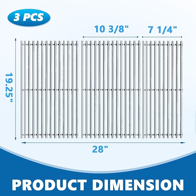 SafBbcue Grill Grates for Pit Boss 820 850 Pellet Grill Grates, Pit Boss 820 PB820D PB820XL PB820PS1 Parts, Pit Boss Navigator 850, Pit Boss Pro Series 850 Wood Pellet Grills Grates PB850PS2 PB850XL